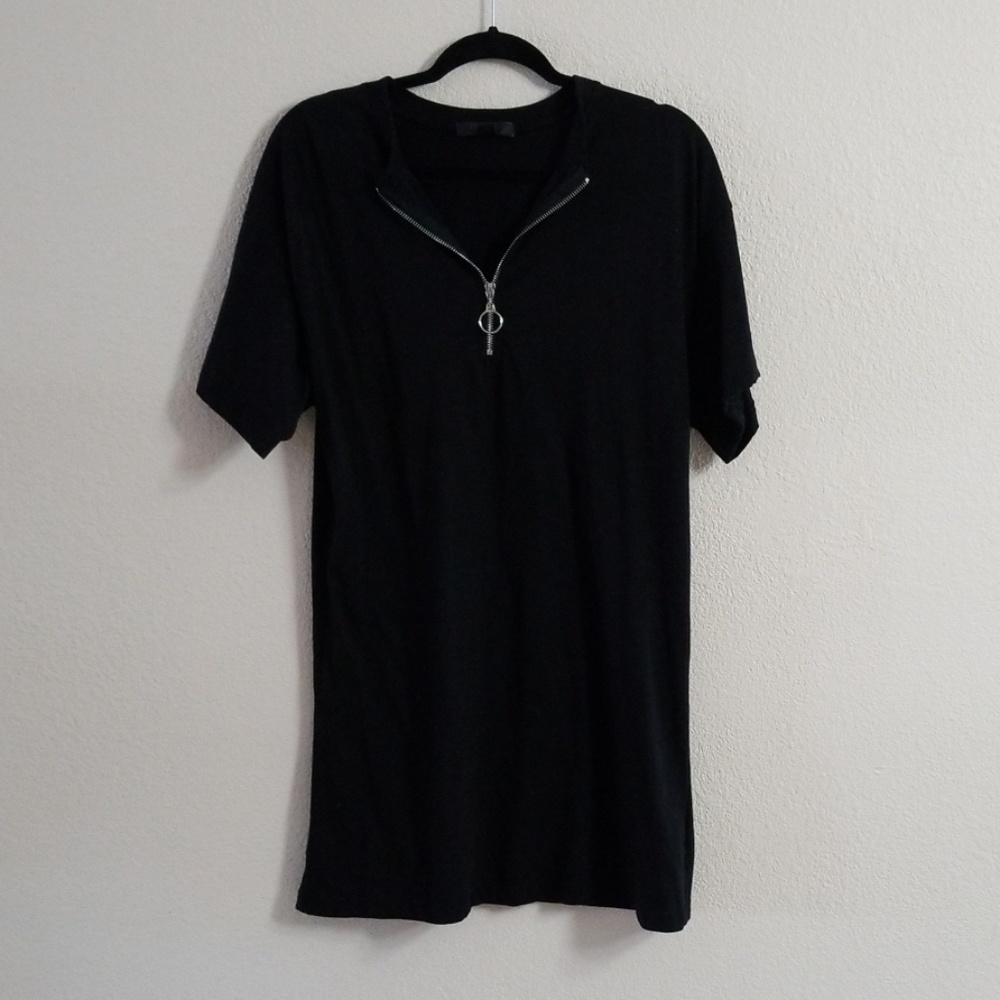 MISSGUIDED Black T-shirt Dress